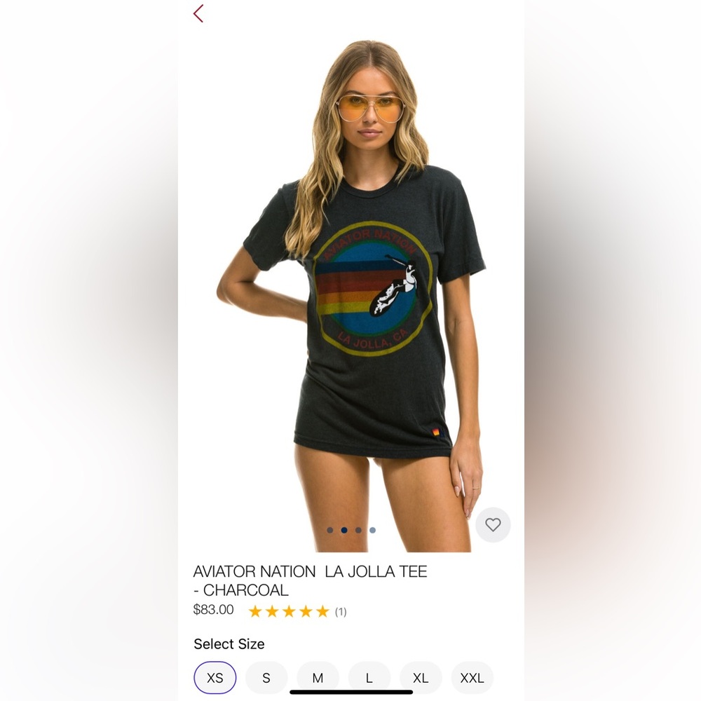 Aviator Nation Charcoal Tee